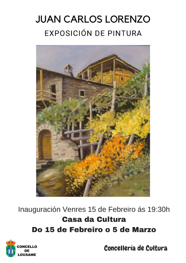 A Casa da Cultura de Lousame acolle ata o vindeiro 5 de marzo a primeira exposición de pintura do veciño Juan Carlos Lorenzo