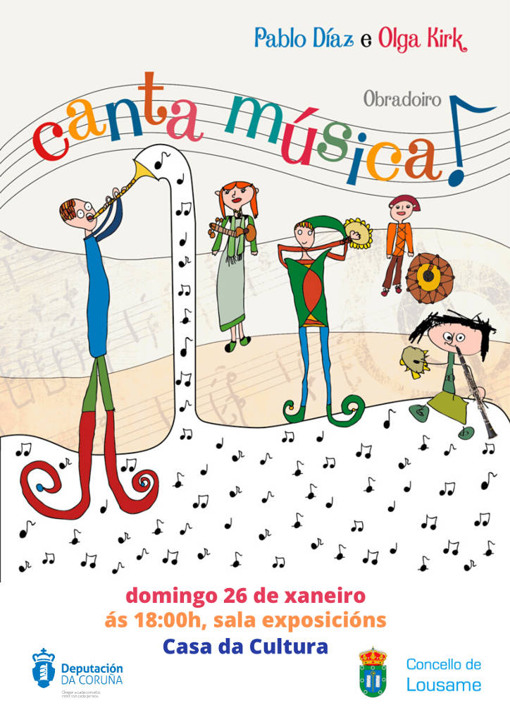 Canta Música: Espectáculo musical para os máis cativ@s de Pablo Díaz y Olga Kirk